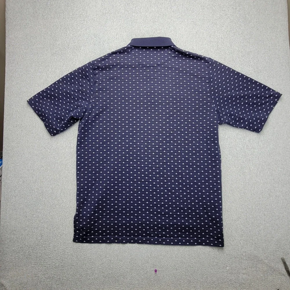 Polo Golf Ralph Lauren Polo Shirt Mens L Blue Geometric Pima Cotton Golf Top